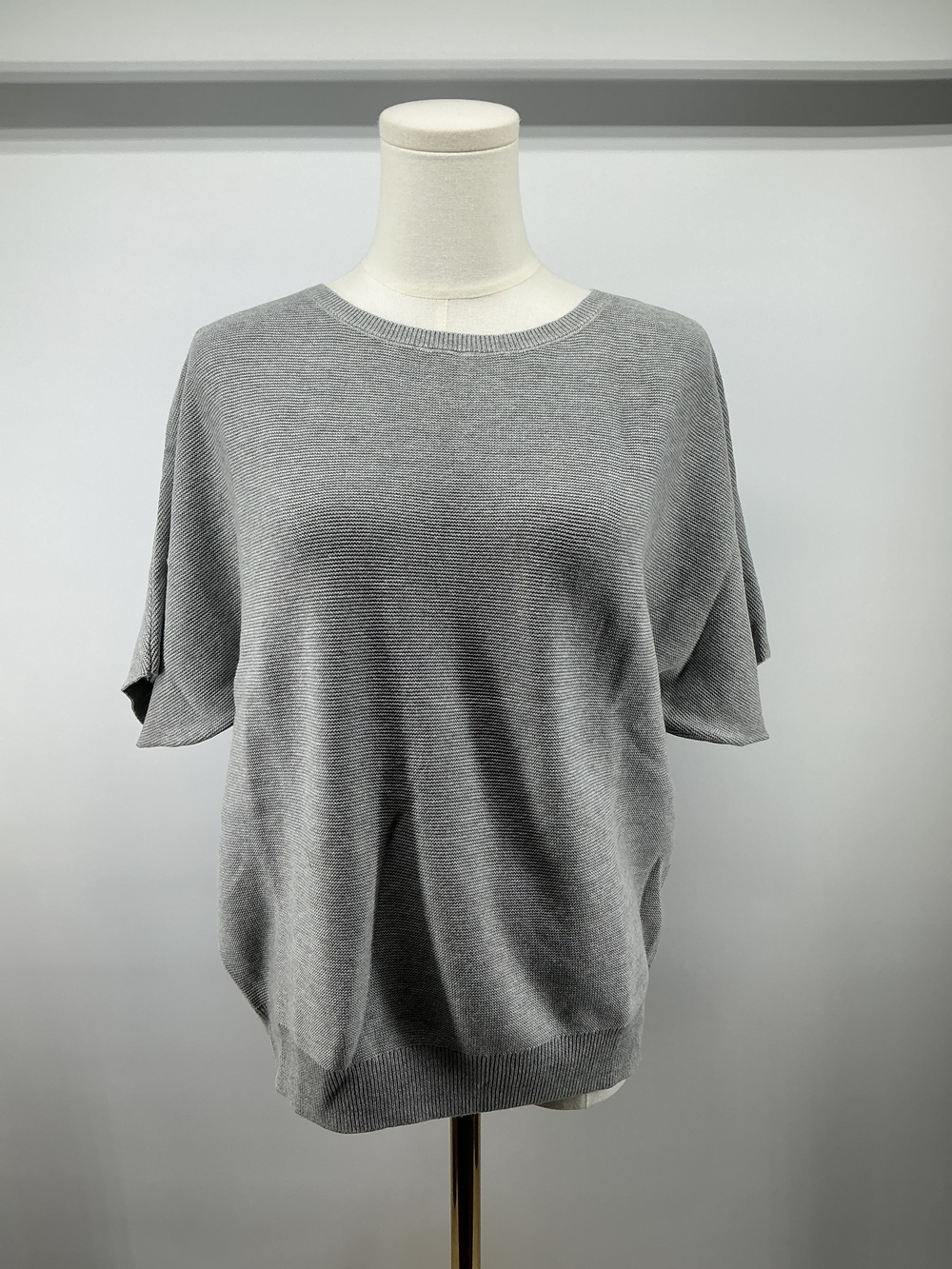 Lightweight Cotton Cashmere Link-Stitch Dolman Sweater